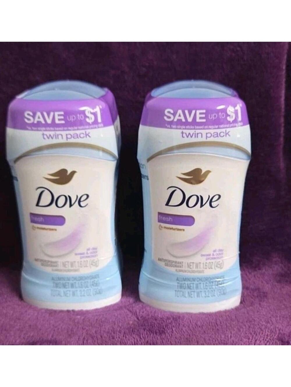 4 PACK Dove All Day Sweat Odor Protection Antiperspirant Deodorant